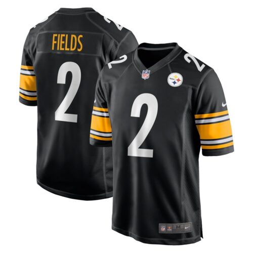 6861421337c85_1 Men's Pittsburgh Steelers Justin Fields Black Game Player Jersey