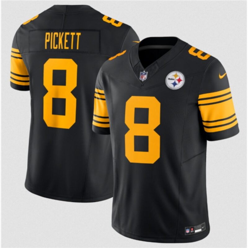 6861421791cf9_1 Men's Pittsburgh Steelers #8 Kenny Pickett Black 2023 F.U.S.E. Color Rush Limited Jersey