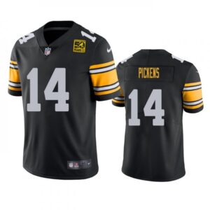 68614227cc5da_1 Men's Pittsburgh Steelers #14 George Pickens Black 2023 50th Anniversary Vapor Untouchable Limited Jersey