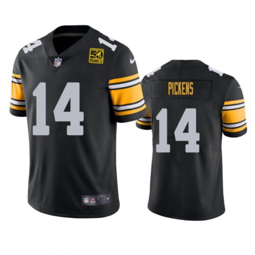68614227cc5da_1 Men's Pittsburgh Steelers #14 George Pickens Black 2023 50th Anniversary Vapor Untouchable Limited Jersey