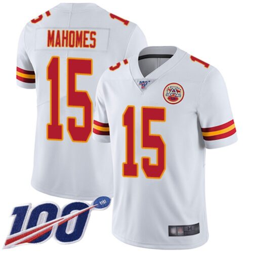 686142382b08a_1 Men's Kansas City Chiefs #15 Patrick Mahomes White 2019 100th Season Vapor Untouchable Limited Stitched NFL Jersey