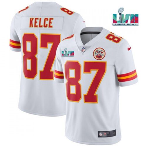 6861424a746ec_1 Men's Kansas City Chiefs #87 Travis Kelce White Super Bowl LVII Patch Vapor Untouchable Limited Stitched Jersey