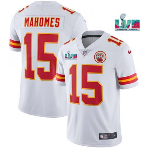 6861425af1a95_1 Men's Kansas City Chiefs #15 Patrick Mahomes White Super Bowl LVII Patch Vapor Untouchable Limited Stitched Jersey