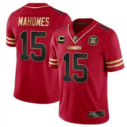 6861425d496ec_1 Men's Kansas City Chiefs #15 Patrick Mahomes Red Gold With C Patch Stitched Football Jersey