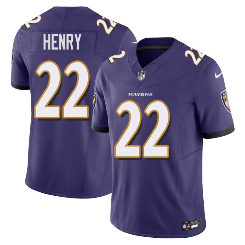 68614271e2302_1 Men's Baltimore Ravens #22 Derrick Henry Purple F.U.S.E Vapor Limited Jersey