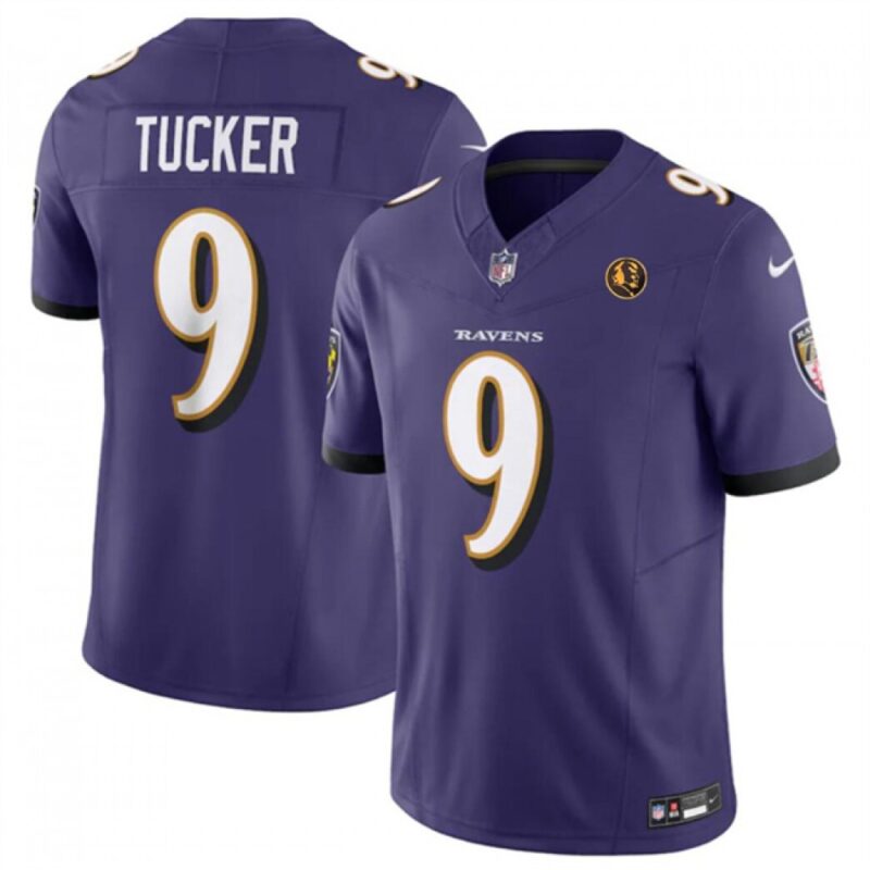 6861427a91692_1 Men's Baltimore Ravens #9 Justin Tucker Purple 2023 F.U.S.E. With John Madden Patch Vapor Limited Football Jersey