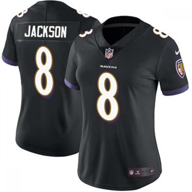 6861428a732b6_1 Women's Baltimore Ravens #8 Lamar Jackson Black Vapor Untouchable Limited NFL Jersey