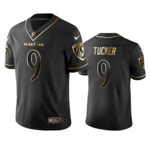 68614295bd754_1 Men's Baltimore Ravens #9 Justin Tucker Black 2019 Golden Edition Limited Stitched NFL Jersey