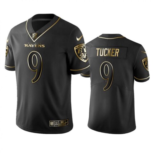 68614295bd754_1 Men's Baltimore Ravens #9 Justin Tucker Black 2019 Golden Edition Limited Stitched NFL Jersey