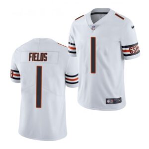 686142c25e672_1 Youth Chicago Bears #1 Justin Fields White 2021 NFL Draft Vapor Untouchable Limited Stitched Jersey