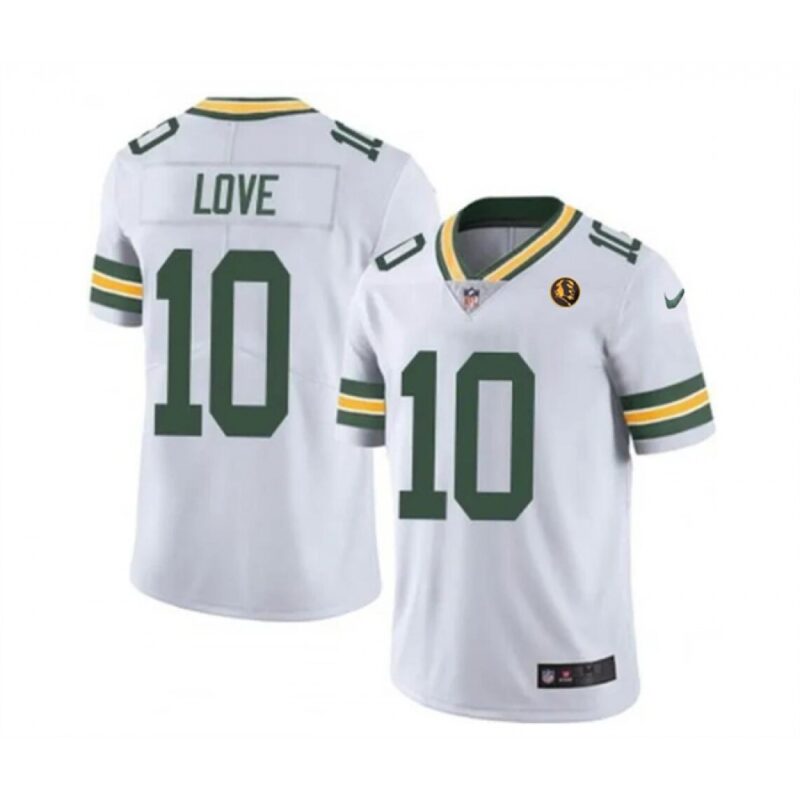 686142e4df0bf_1 Men's Green Bay Packers #10 Jordan Love White Vapor Limited Throwback Stitched Football Jersey