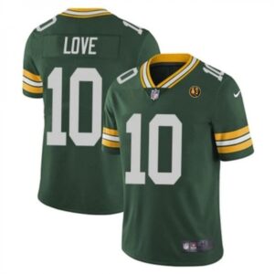 686142e72e6d9_1 Men's Green Bay Packers #10 Jordan Love Green Vapor Limited Throwback Stitched Football Jersey