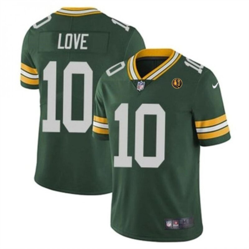 686142e72e6d9_1 Men's Green Bay Packers #10 Jordan Love Green Vapor Limited Throwback Stitched Football Jersey