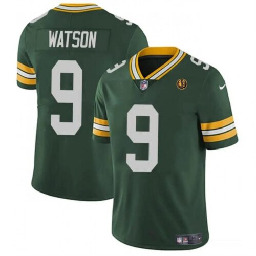 68614302263d2_1 Men's Green Bay Packers #9 Christian Watson Green Vapor Limited Throwback Stitched Football Jersey