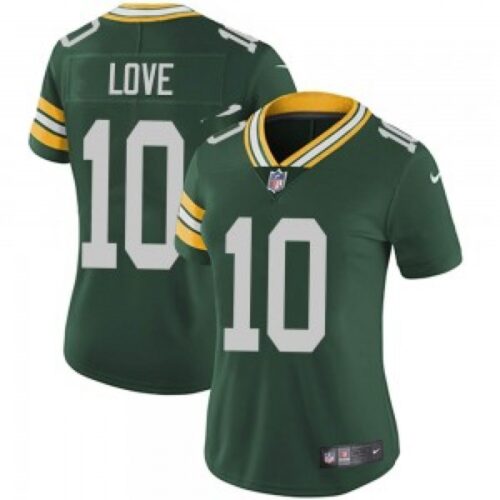 68614306b111a_1 Women's Green Bay Packers #10 Jordan Love Green Vapor Untouchable Limited Stitched Jersey(Run Small)