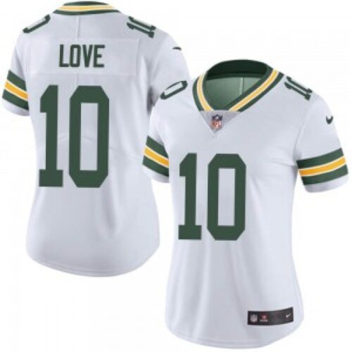 6861430b3a10e_1 Women's Green Bay Packers #10 Jordan Love White Vapor Untouchable Limited Stitched Jersey(Run Small)