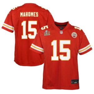 6861431c9da33_1 Youth Kansas City Chiefs #15 Patrick Mahomes Red Super Bowl LIX Game Player Jersey