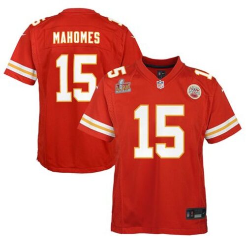 6861431c9da33_1 Youth Kansas City Chiefs #15 Patrick Mahomes Red Super Bowl LIX Game Player Jersey