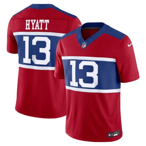 6861438560e3a_1 Men's New York Giants #13 Jalin Hyatt Century Red Alternate Vapor F.U.S.E. Limited Jersey