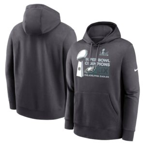 686143cf16b9b_1 Men's Philadelphia Eagles Anthracite Super Bowl LIX Champions Locker Room Trophy Collection Extended Sizes Club Fleece Pullover Hoodie