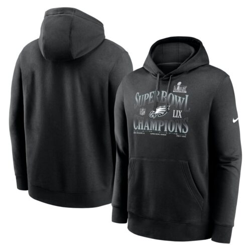 686143d135fe0_1 Men's Philadelphia Eagles Black Super Bowl LIX Champions 90's Retro Pullover Hoodie