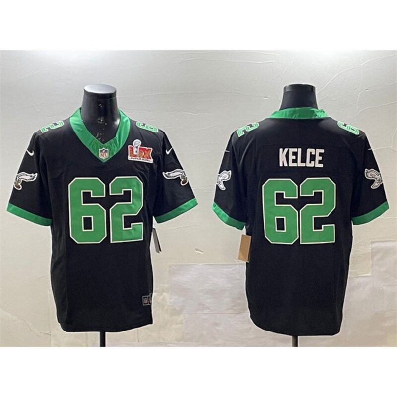 686144996dd35_1 Men's Philadelphia Eagles #62 Jason Kelce Black 2025 Super Bowl LIX Patch F.U.S.E. Vapor Untouchable Limited Stitched Football Jersey