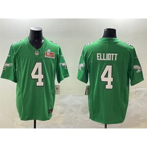 686144b82b7f2_1 Men's Philadelphia Eagles #4 Jake Elliott Green 2025 Super Bowl LIX Patch F.U.S.E. Throwback Vapor Untouchable Limited Stitched Football Jersey