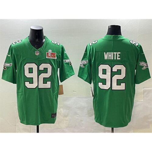 686144c3c46c4_1 Men's Philadelphia Eagles #92 Reggie White Green 2025 Super Bowl LIX Patch F.U.S.E. Throwback Vapor Untouchable Limited Stitched Football Jersey