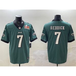 686144e407065_1 Men's Philadelphia Eagles #7 Haason Reddick Green 2025 Super Bowl LIX Patch Vapor Untouchable Limited Stitched Football Jersey