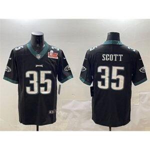 686144ef63138_1 Men's Philadelphia Eagles #35 Boston Scott Black 2025 Super Bowl LIX Patch Vapor Untouchable Limited Stitched Football Jersey