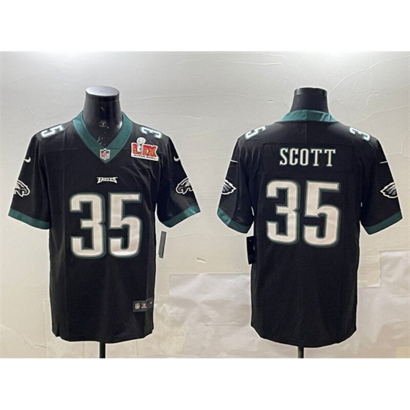 686144ef63138_1 Men's Philadelphia Eagles #35 Boston Scott Black 2025 Super Bowl LIX Patch Vapor Untouchable Limited Stitched Football Jersey