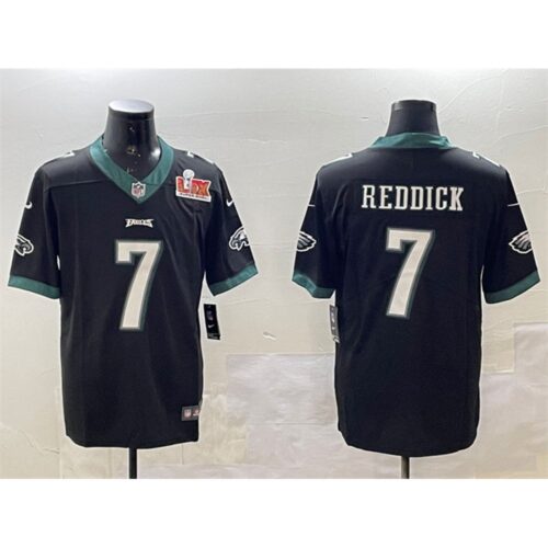 686144f89449a_1 Men's Philadelphia Eagles #7 Haason Reddick Black 2025 Super Bowl LIX Patch Vapor Untouchable Limited Stitched Football Jersey