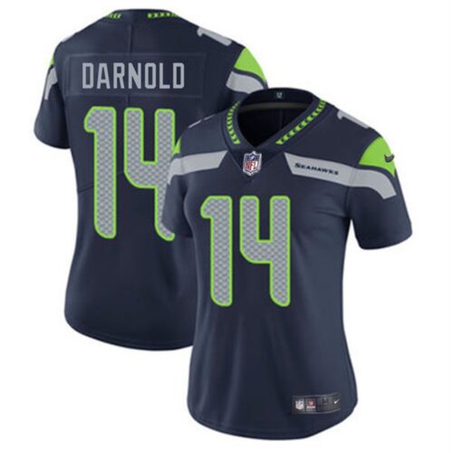 68614511d2102_1 Women's Seattle Seahawks #14 Sam Darnold Navy Vapor Limited Stitched Football Jersey