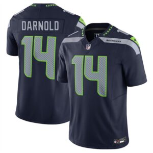 686145184f13a_1 Youth Seattle Seahawks #14 Sam Darnold Navy 2024 F.U.S.E Vapor Limited Stitched Football Jersey