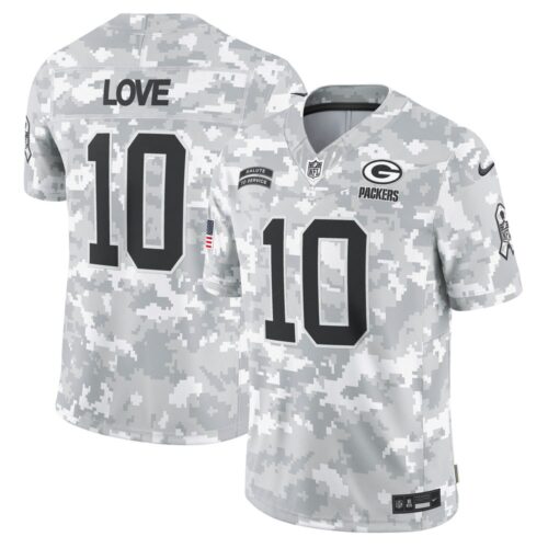 68614548a4faf_1 Men's Green Bay Packers #10 Jordan Love Arctic Camo 2024 Salute to Service Limited Jersey