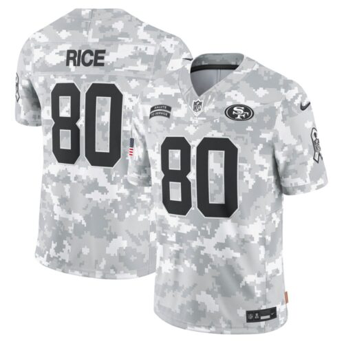 686145737a08f_1 Men's San Francisco 49ers Jerry Rice Arctic Camo 2024 Salute to Service Retired Player Limited Jersey