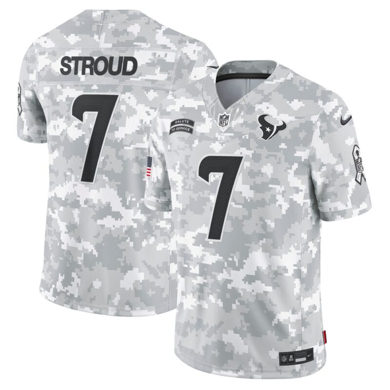 68614575b9574_1 Men's Houston Texans C.J. Stroud Arctic Camo 2024 Salute to Service Limited Jersey
