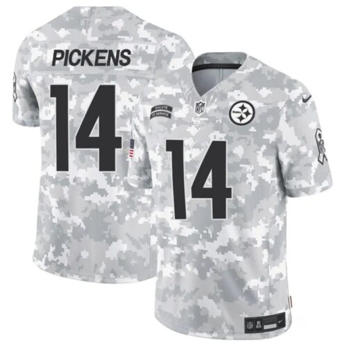 6861457cb659e_1 Men's Pittsburgh Steelers #14 George Pickens 2024 F.U.S.E Arctic Camo Salute to Service Limited Stitched Football Jersey