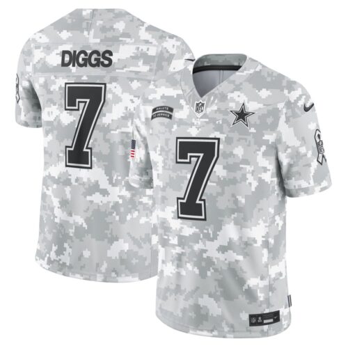 68614599846f6_1 Men's Dallas Cowboys Trevon Diggs Arctic Camo 2024 Salute to Service Limited Jersey