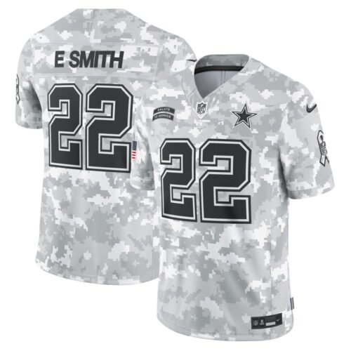 6861459bd10f8_1 Men's Dallas Cowboys Emmitt Smith Arctic Camo 2024 Salute to Service Retired Player Limited Jersey