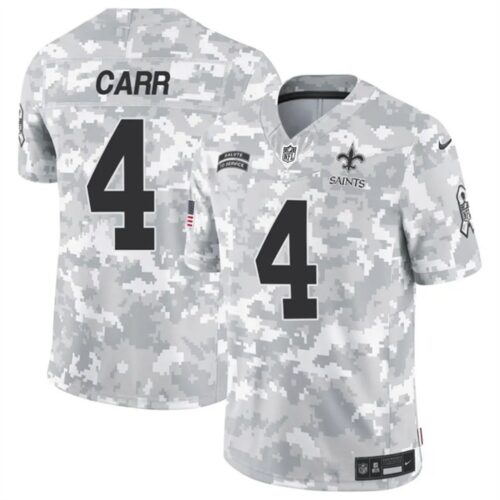 686145abf1bbc_1 Men's New Orleans Saints #4 Derek Carr 2024 F.U.S.E Arctic Camo Salute to Service Limited Stitched Football Jersey