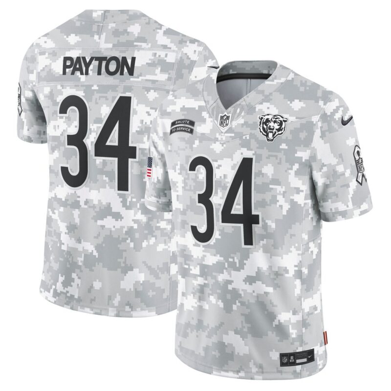 686145b99bf44_1 Men's Chicago Bears Walter Payton Arctic Camo 2024 Salute to Service Retired Player Limited Jersey