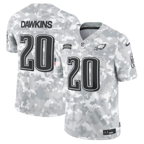 686145c01407f_1 Men's Philadelphia Eagles Brian Dawkins Arctic Camo 2024 Salute to Service Retired Player Limited Jersey
