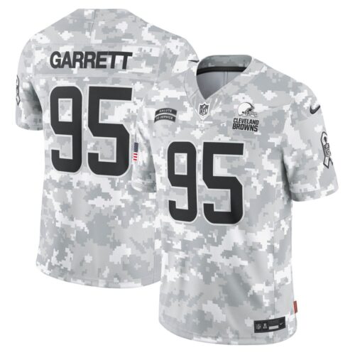 686145cb67e32_1 Men's Cleveland Browns Myles Garrett Arctic Camo 2024 Salute to Service Limited Jersey