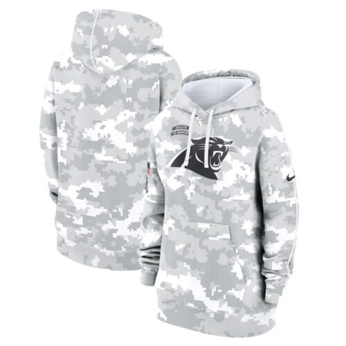 68615631eb5c2_1 Women's Carolina Panthers Arctic Camo 2024 Salute To Service Club Fleece Pullover Hoodie
