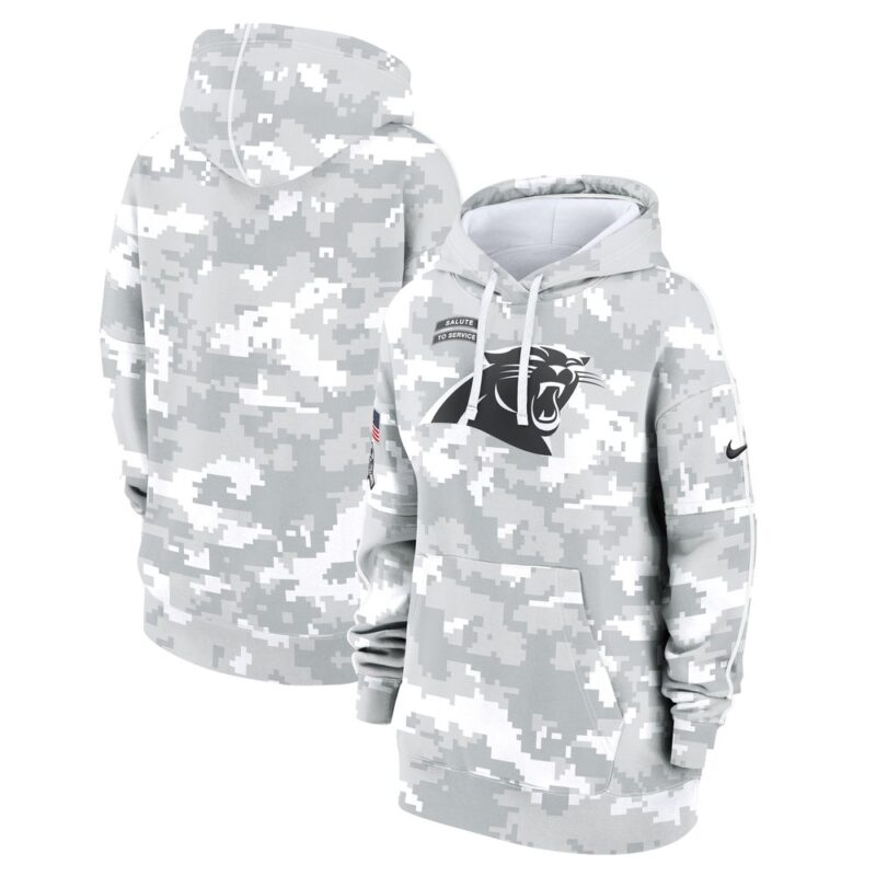 68615631eb5c2_1 Women's Carolina Panthers Arctic Camo 2024 Salute To Service Club Fleece Pullover Hoodie