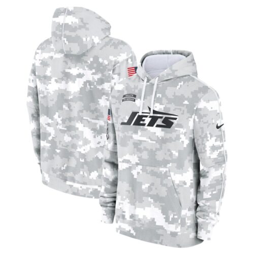 68615663290d3_1 Youth New York Jets White/Gray 2024 Salute To Service Pullover Hoodie