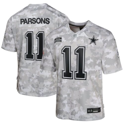 6861566e62156_1 Youth Dallas Cowboys Micah Parsons Arctic Camo 2024 Salute to Service Game Jersey