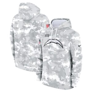 6861569a278ef_1 Youth Los Angeles Chargers White/Gray 2024 Salute To Service Pullover Hoodie