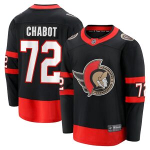 686156ba1b3cf_1 Men's Ottawa Senators #72 Thomas Chabot Black Home Breakaway Jersey